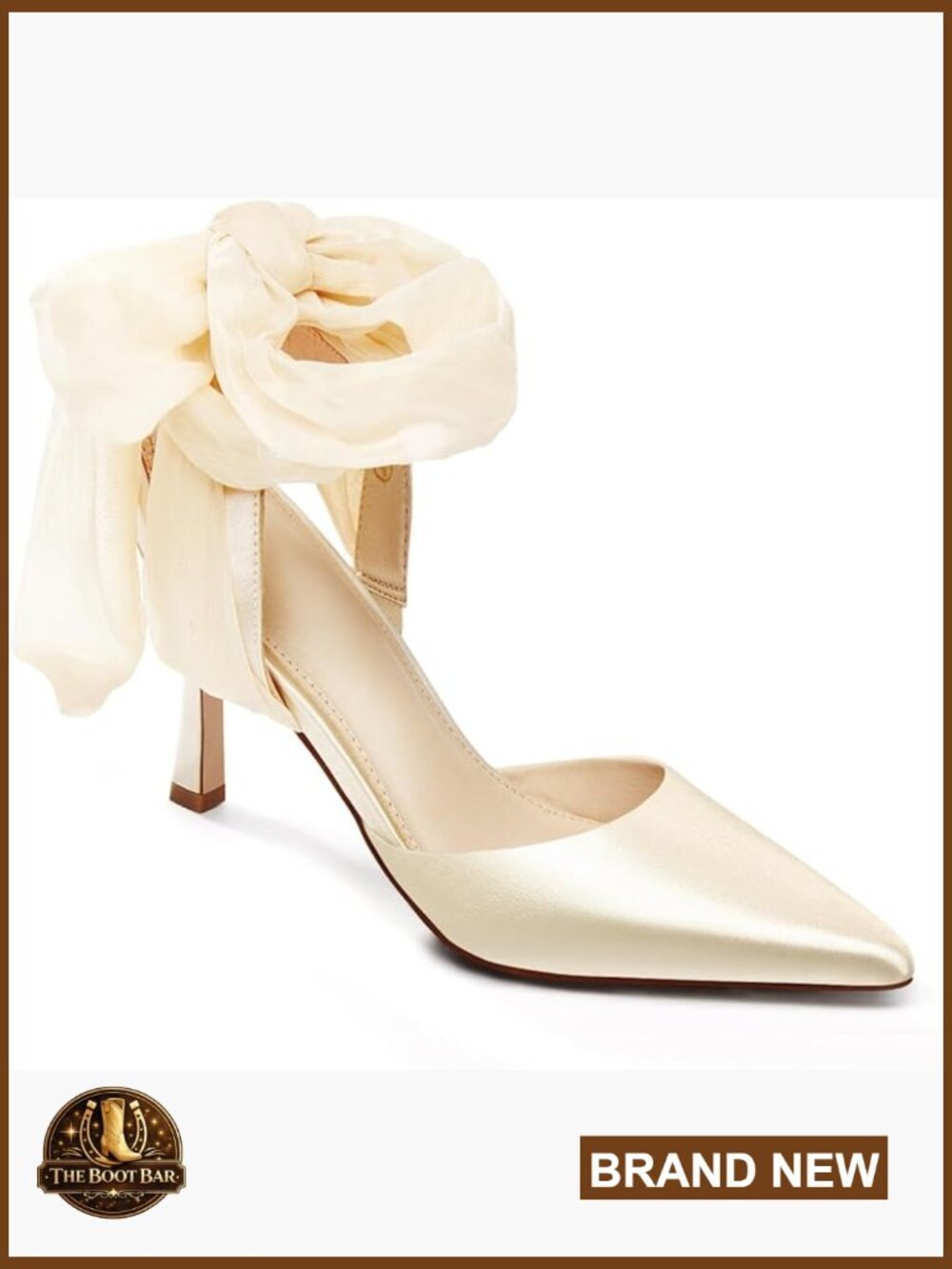 Satin Lace Up Heels Pointed Toe Stiletto Pumps Wedding Bridal Dress Shoes Low